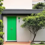 Cửa chính màu xanh lá cho người tuổi Mão