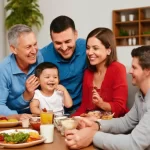 Gia đình hạnh phúc bên nhau