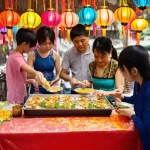 Mâm cỗ cúng Rằm tháng Giêng