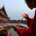 Thắp hương ngoài trời