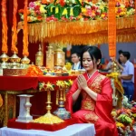 Lễ cúng tại miếu Cô