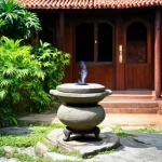 Cây hương đá trước sân