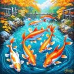 Tranh Cá Chép Vượt Vũ Môn