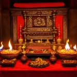 Bàn thờ gia tiên hướng Tây Bắc