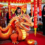Hình ảnh người tuổi Thìn đang thực hiện nghi lễ hóa giải tam tai